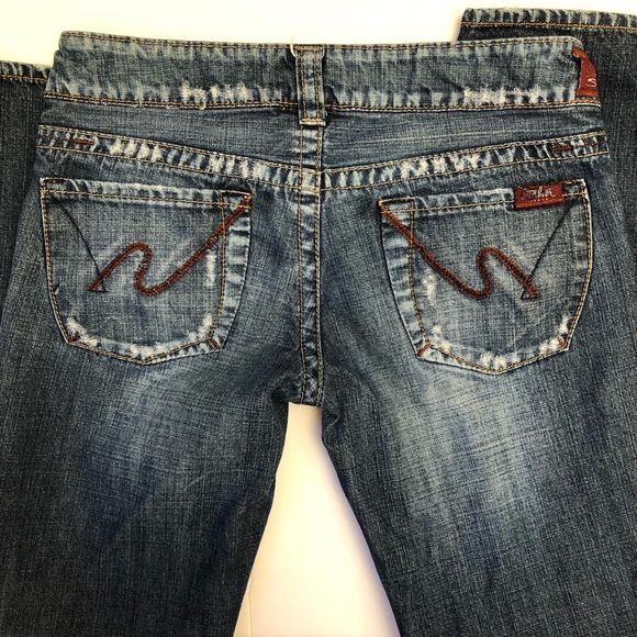 Silver Jeans Denim - Silver Jeans. Flare leg, mildly distressed look.
